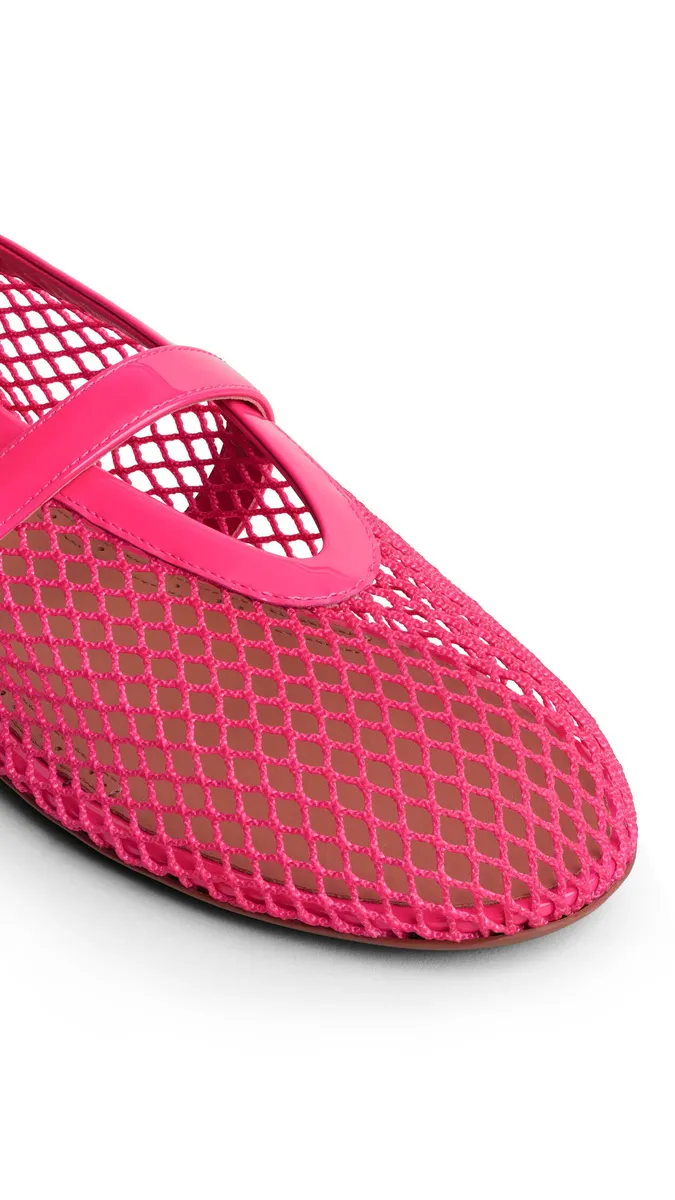 Alaïa Ballet Flats In Fishnet | Thumbnail 4