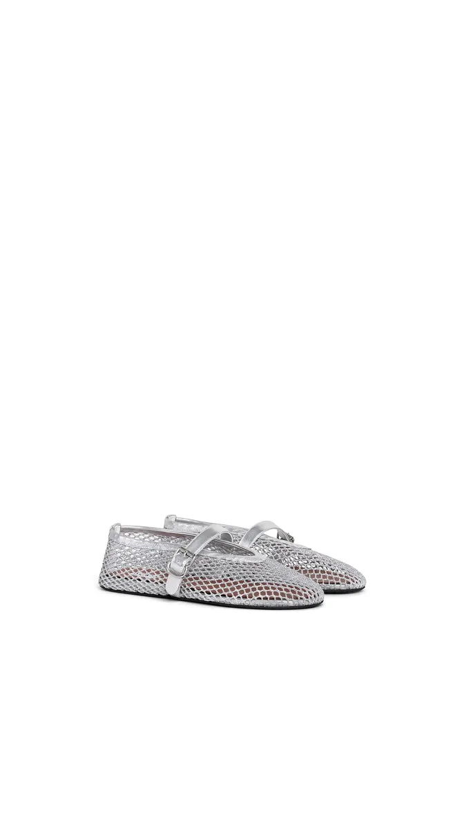 Alaïa Ballet Flats In Laminated Fishnet | Thumbnail 2 Alaïa Ballet Flats In Laminated Fishnet | Thumbnail 2