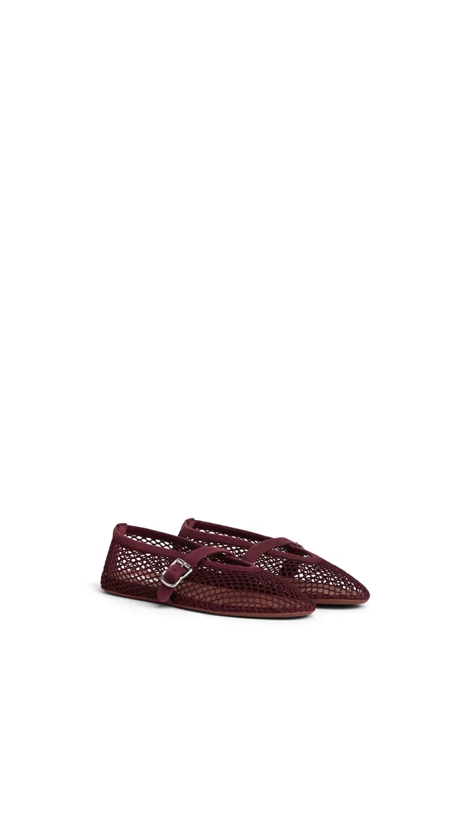 Alaïa Ballet Flats In Fishnet And Suede | Thumbnail 2 Alaïa Ballet Flats In Fishnet And Suede | Thumbnail 2
