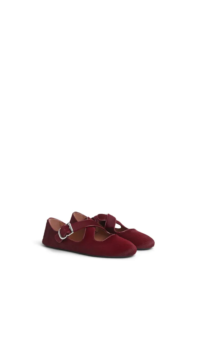 Alaïa Criss Cross Ballet Flats In Haircalf | Thumbnail 2 Alaïa Criss Cross Ballet Flats In Haircalf | Thumbnail 2