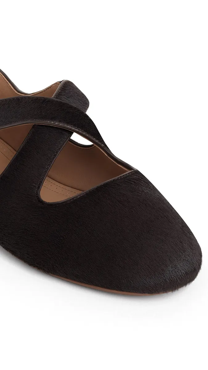 Alaïa Criss Cross Ballet Flats In Haircalf | Thumbnail 3 Alaïa Criss Cross Ballet Flats In Haircalf | Thumbnail 3