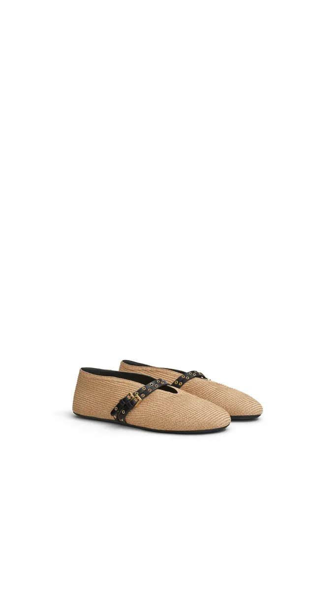 Alaïa Ballet Flats In Paper Straw | Thumbnail 2