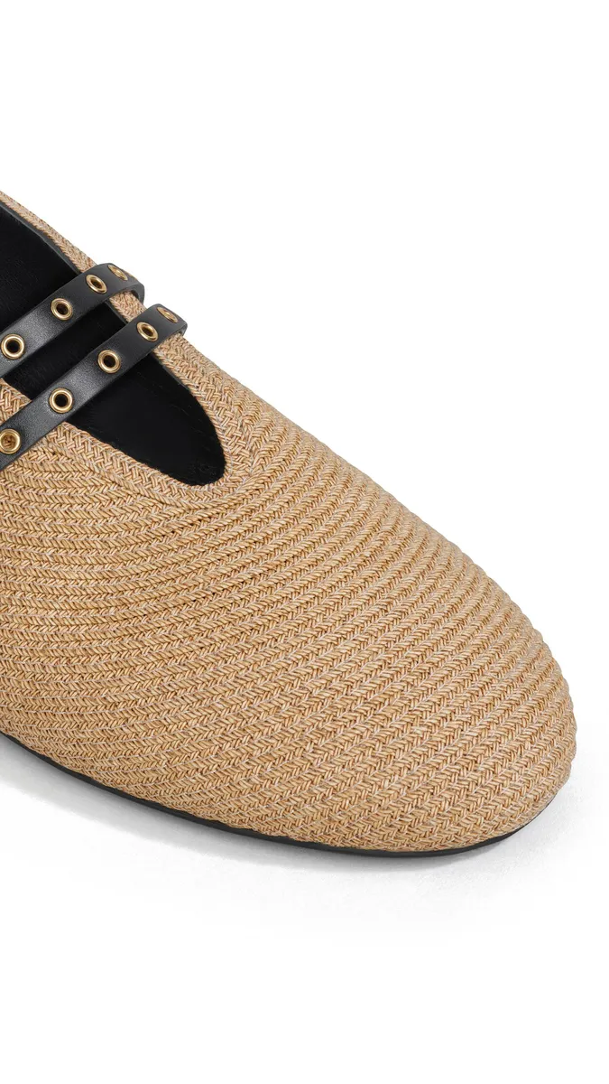 Alaïa Ballet Flats In Paper Straw | Thumbnail 3