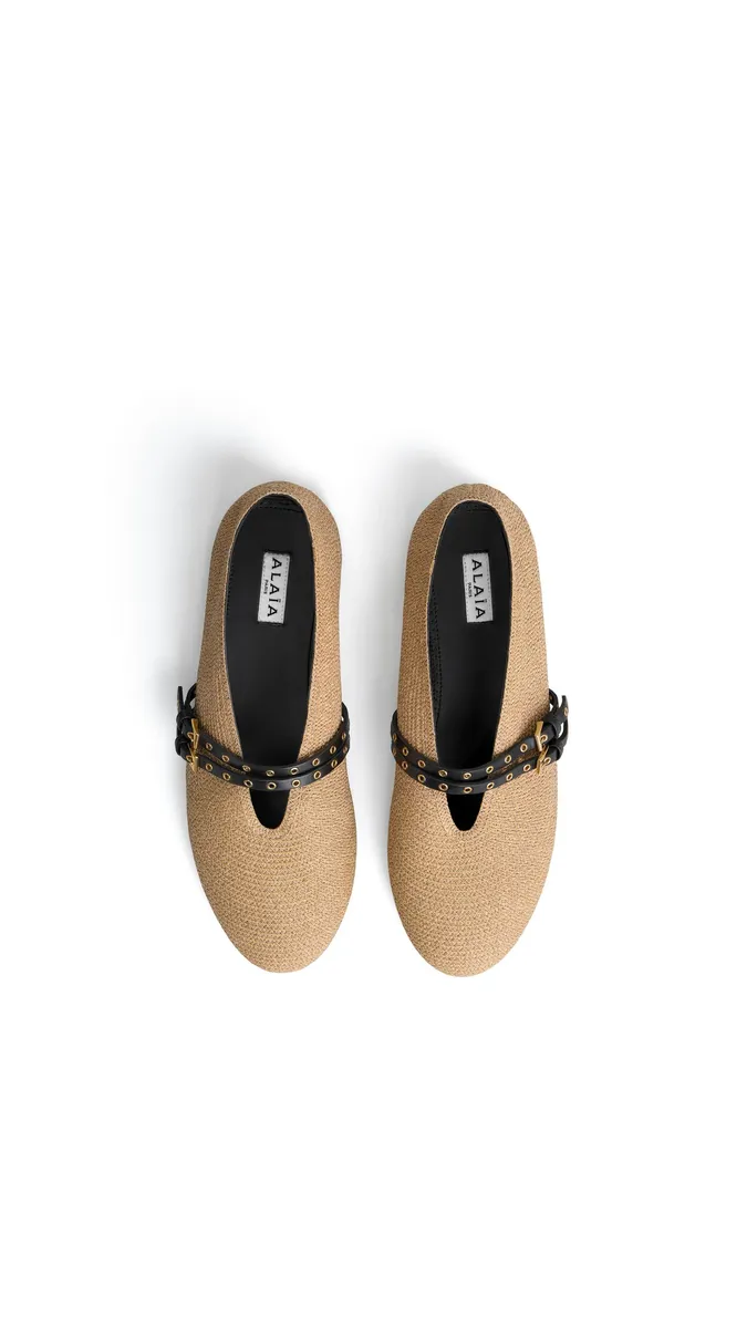 Alaïa Ballet Flats In Paper Straw | Thumbnail 4