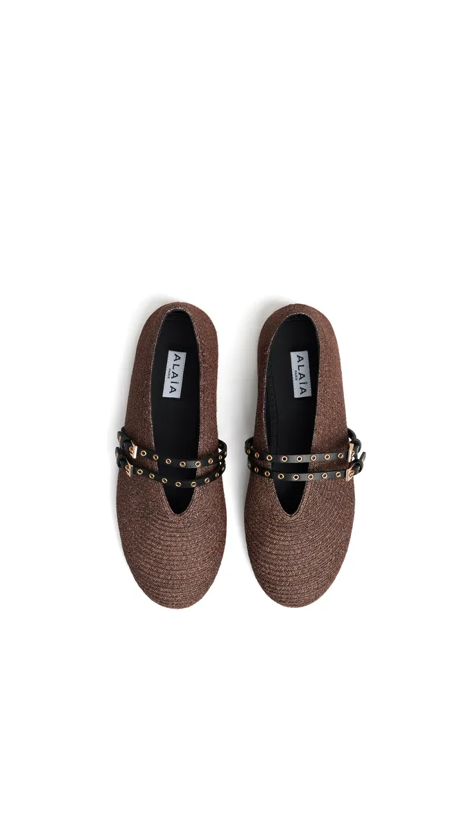 Alaïa Ballet Flats In Paper Straw | Thumbnail 4