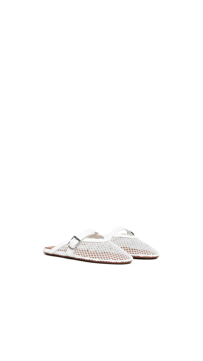Alaïa Flat Mules In Fishnet | Thumbnail 2 Alaïa Flat Mules In Fishnet | Thumbnail 2