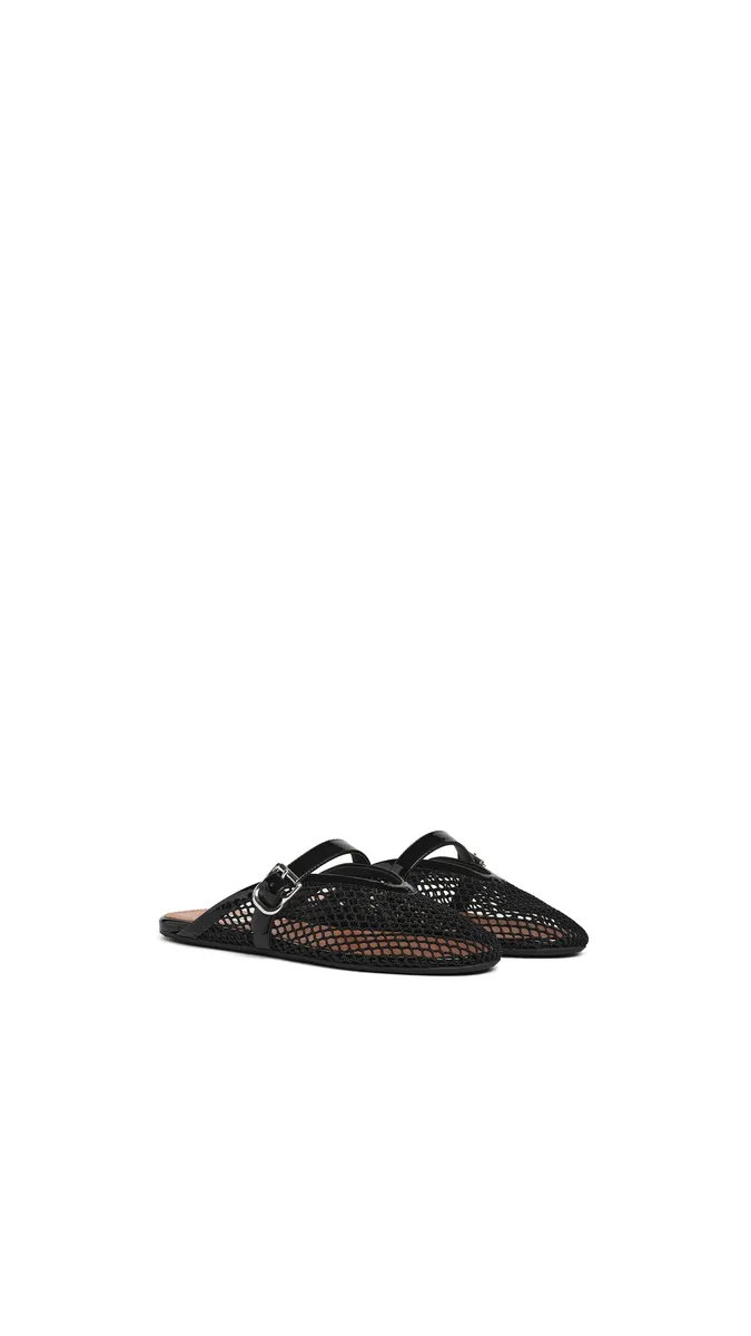Alaïa Flat Mules In Fishnet | Thumbnail 2