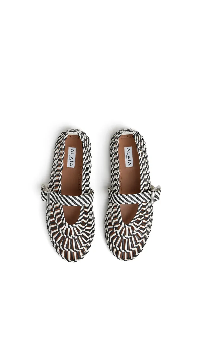 Alaïa Ballet Flats In Weaved Lambskin | Thumbnail 4 Alaïa Ballet Flats In Weaved Lambskin | Thumbnail 4
