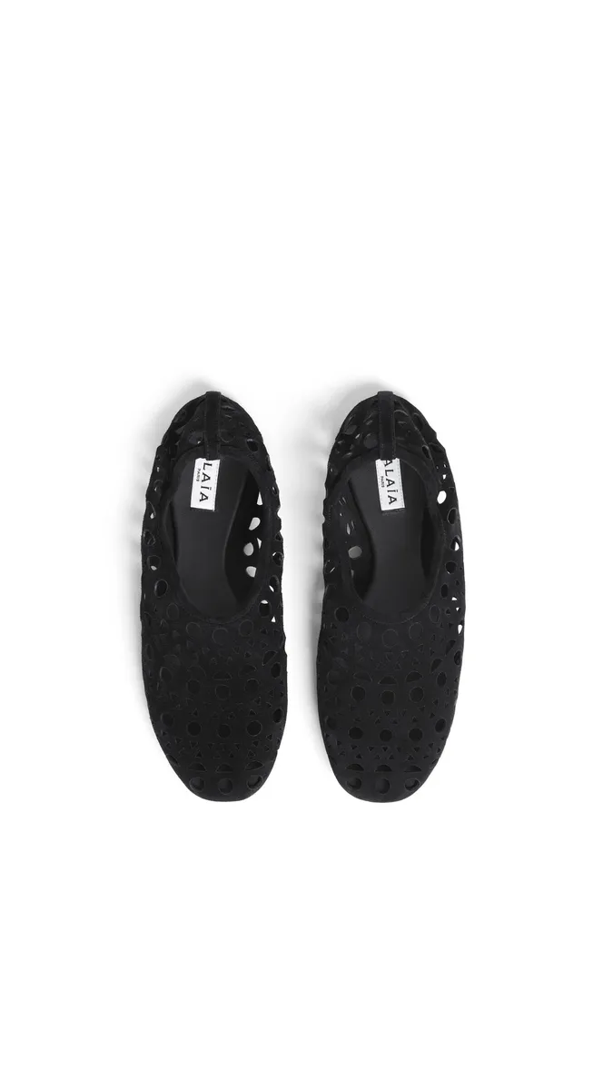Alaïa Slippers Vienne In Velvet Calfskin | Thumbnail 4 Alaïa Slippers Vienne In Velvet Calfskin | Thumbnail 4
