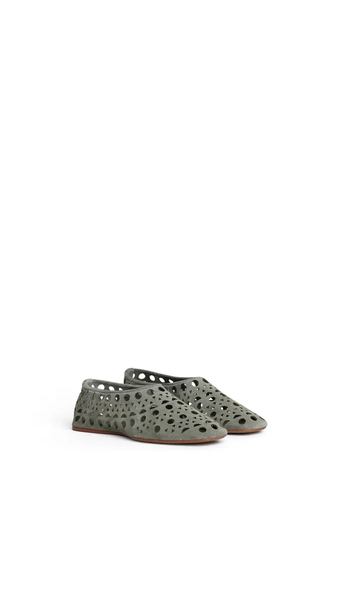 Alaïa Slippers Vienne In Velvet Calfskin | Thumbnail 2 Alaïa Slippers Vienne In Velvet Calfskin | Thumbnail 2