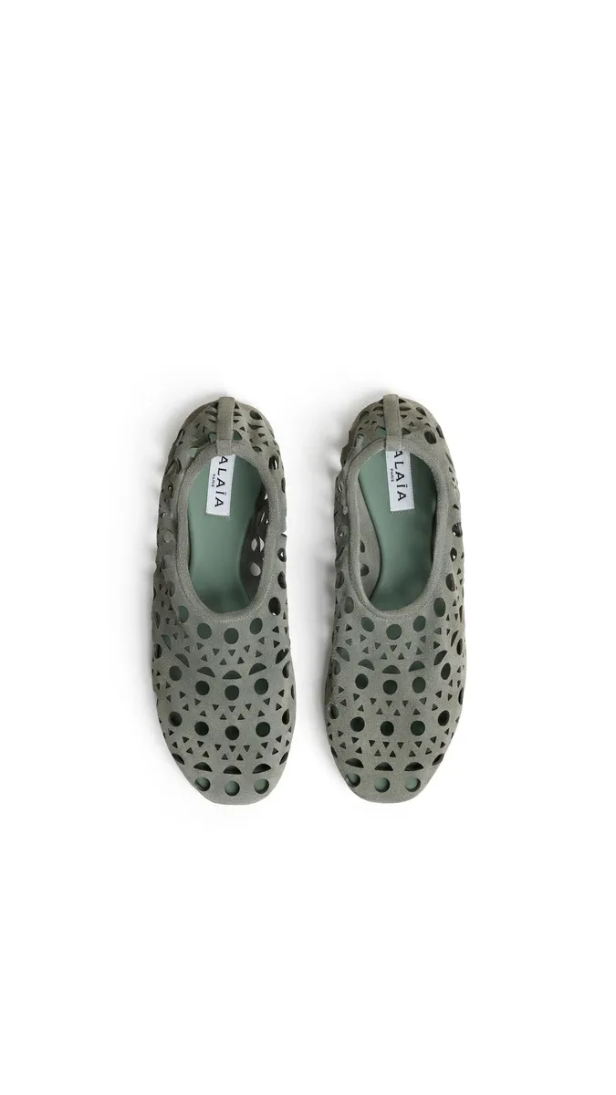 Alaïa Slippers Vienne In Velvet Calfskin | Thumbnail 4 Alaïa Slippers Vienne In Velvet Calfskin | Thumbnail 4