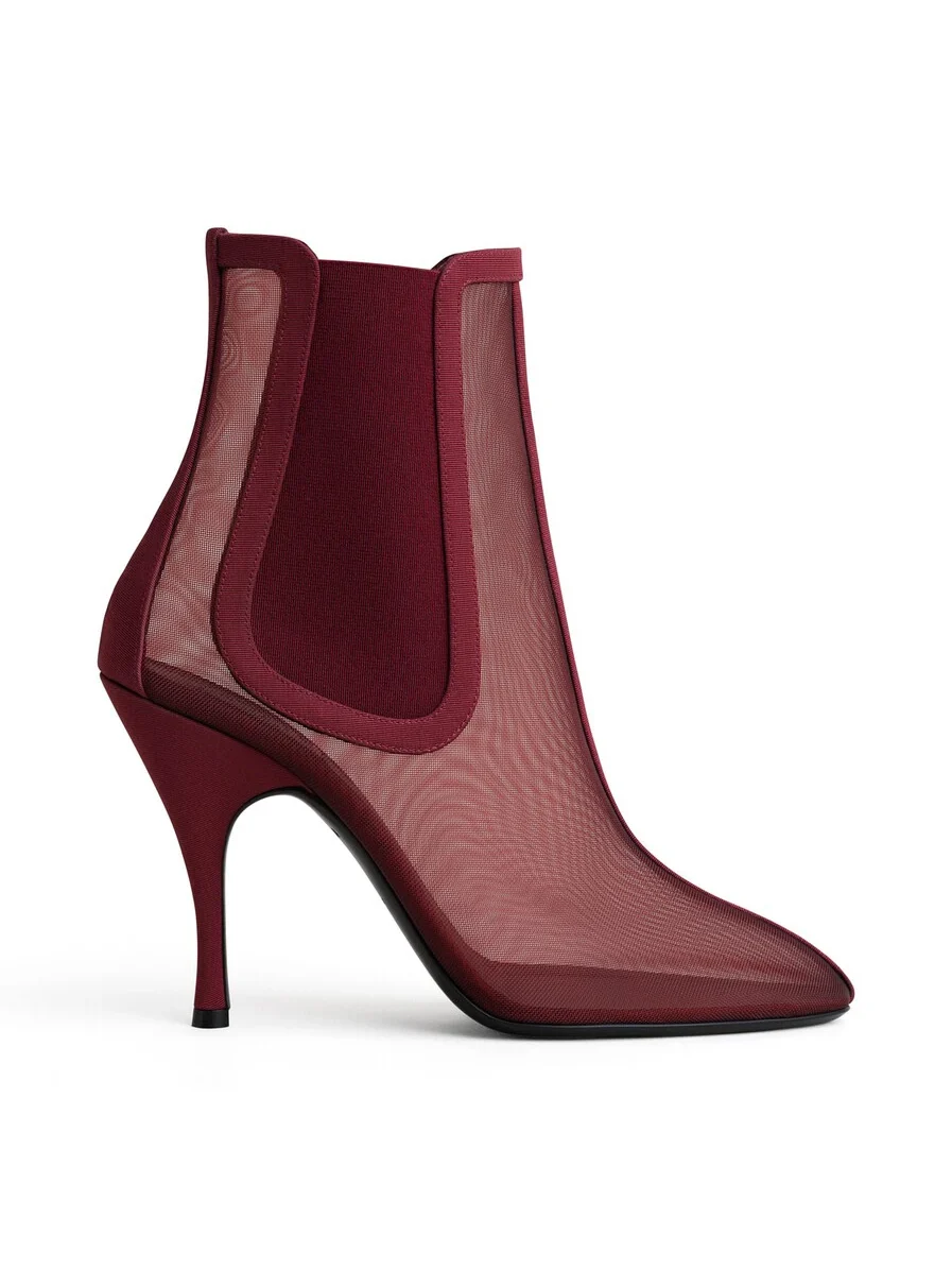 Alaïa Heeled Chelsea Boots In Mesh