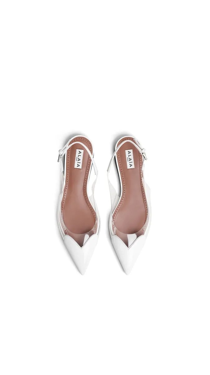 Alaïa Le Coeur Flat Slingbacks In Patent Calfskin | Thumbnail 4 Alaïa Le Coeur Flat Slingbacks In Patent Calfskin | Thumbnail 4