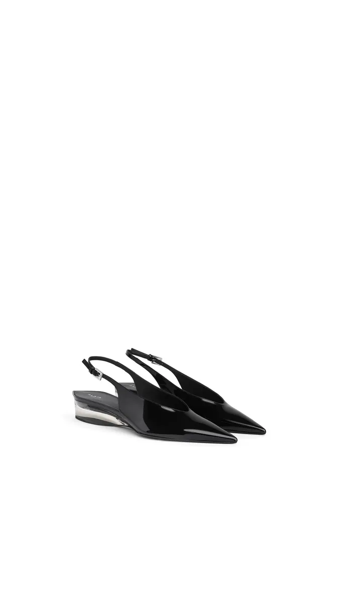 Alaïa Invisible Wedge Slingbacks In Patent Calfskin | Thumbnail 2