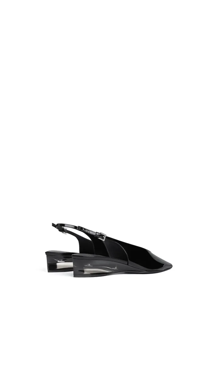 Alaïa Invisible Wedge Slingbacks In Patent Calfskin | Thumbnail 3