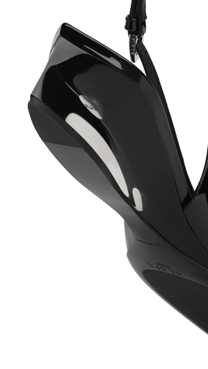 Alaïa Invisible Wedge Slingbacks In Patent Calfskin | Thumbnail 4