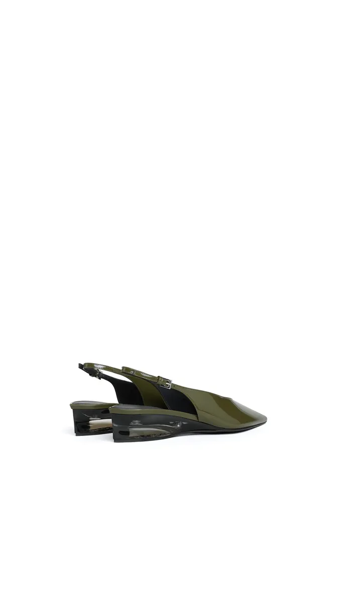 Alaïa Invisible Wedge Slingbacks In Patent Calfskin | Thumbnail 3 Alaïa Invisible Wedge Slingbacks In Patent Calfskin | Thumbnail 3