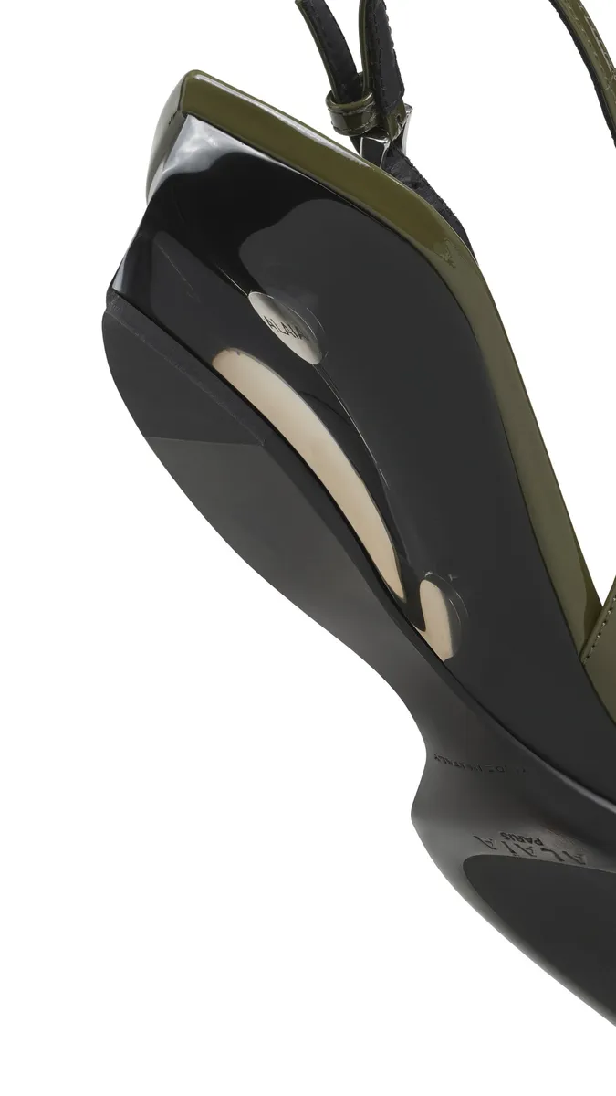 Alaïa Invisible Wedge Slingbacks In Patent Calfskin | Thumbnail 4 Alaïa Invisible Wedge Slingbacks In Patent Calfskin | Thumbnail 4