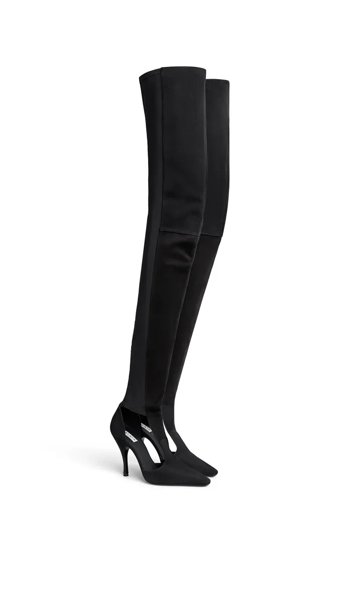 Alaïa Cut Out High Boots In Suede | Thumbnail 2
