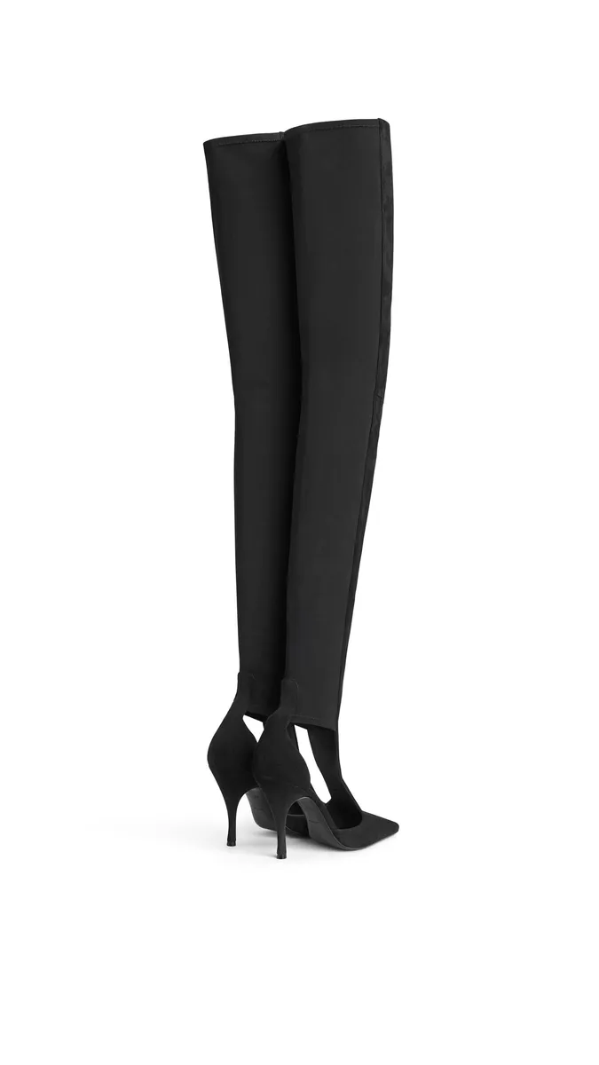 Alaïa Cut Out High Boots In Suede | Thumbnail 3