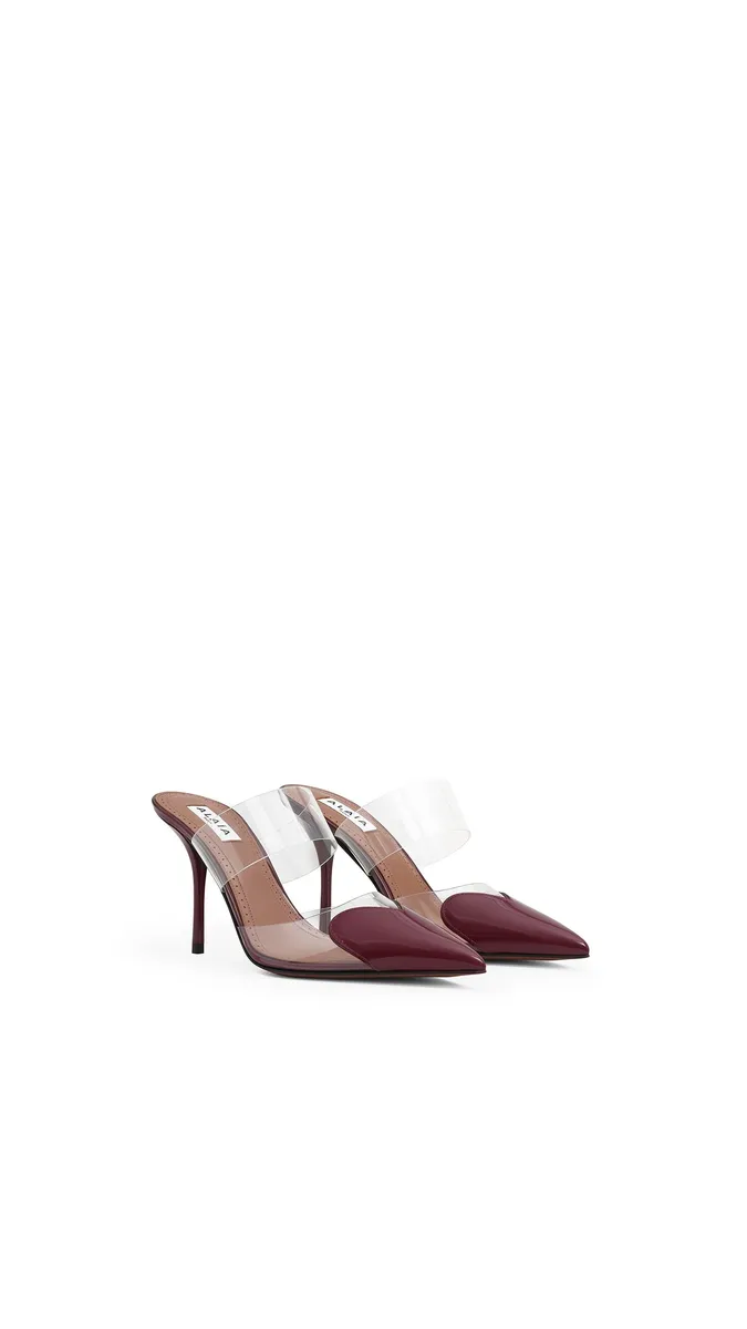 Alaïa Le Coeur Mules In Patent Leather | Thumbnail 2