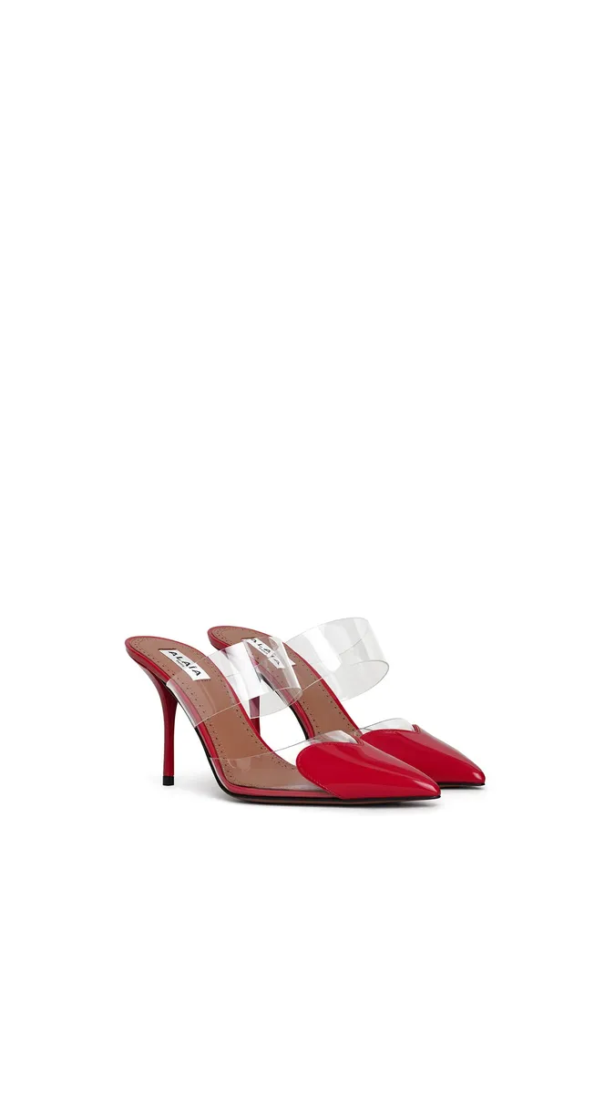 Alaïa Le Coeur Mules In Patent Leather | Thumbnail 2