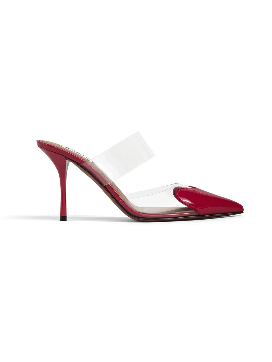 Alaïa Le Coeur Mules In Patent Leather