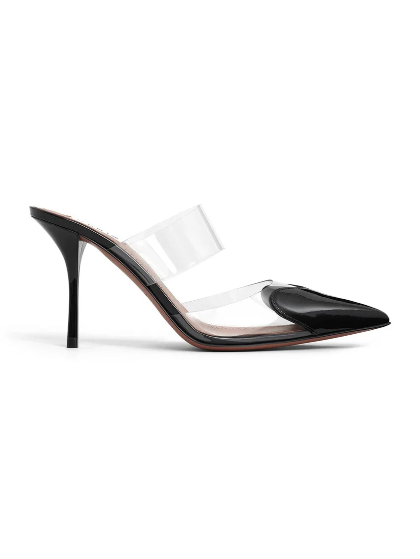 Alaïa Le Coeur Mules In Patent Leather