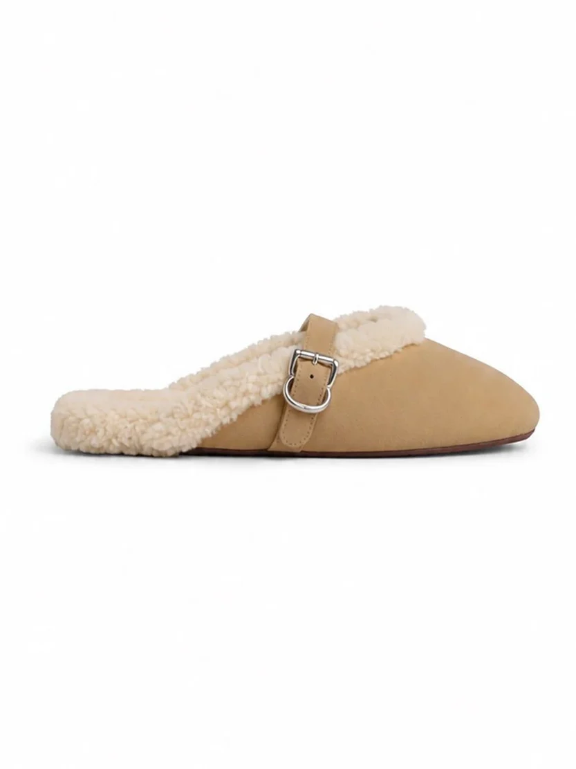 Alaïa Mules In Merino Shearling