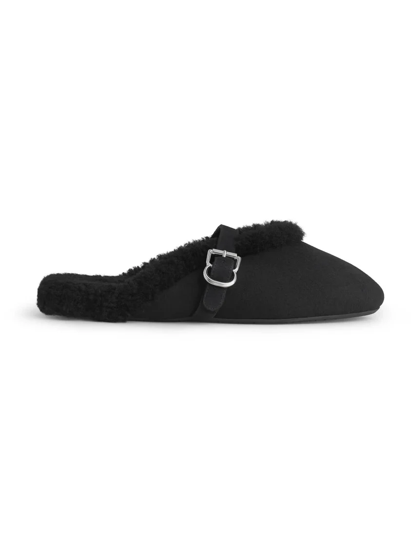Alaïa Mules In Merino Shearling
