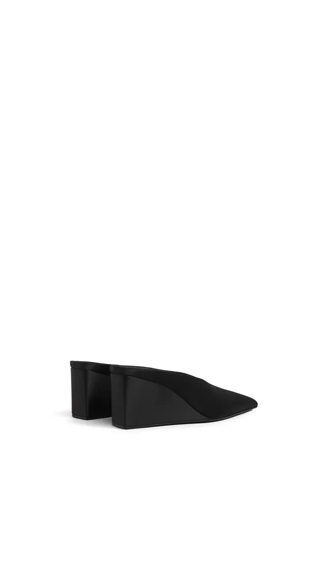 Alaïa Cube Wedge Mules In Satin | Thumbnail 3