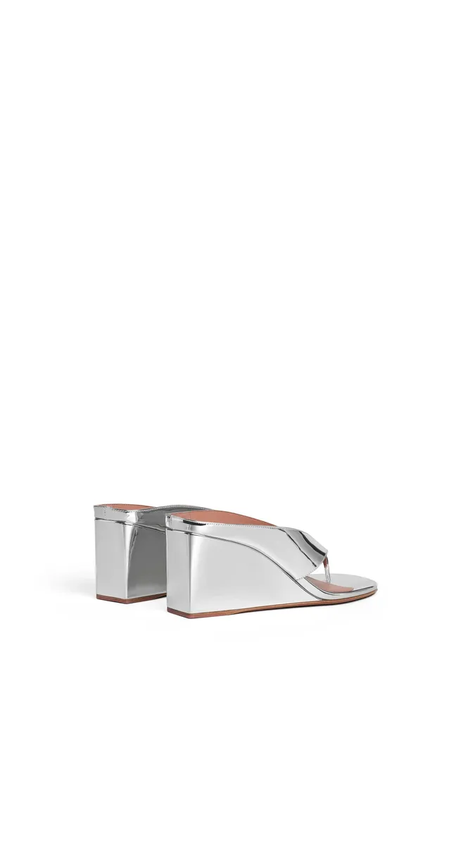 Alaïa Cube Thong Mules In Mirror Fabric | Thumbnail 3 Alaïa Cube Thong Mules In Mirror Fabric | Thumbnail 3