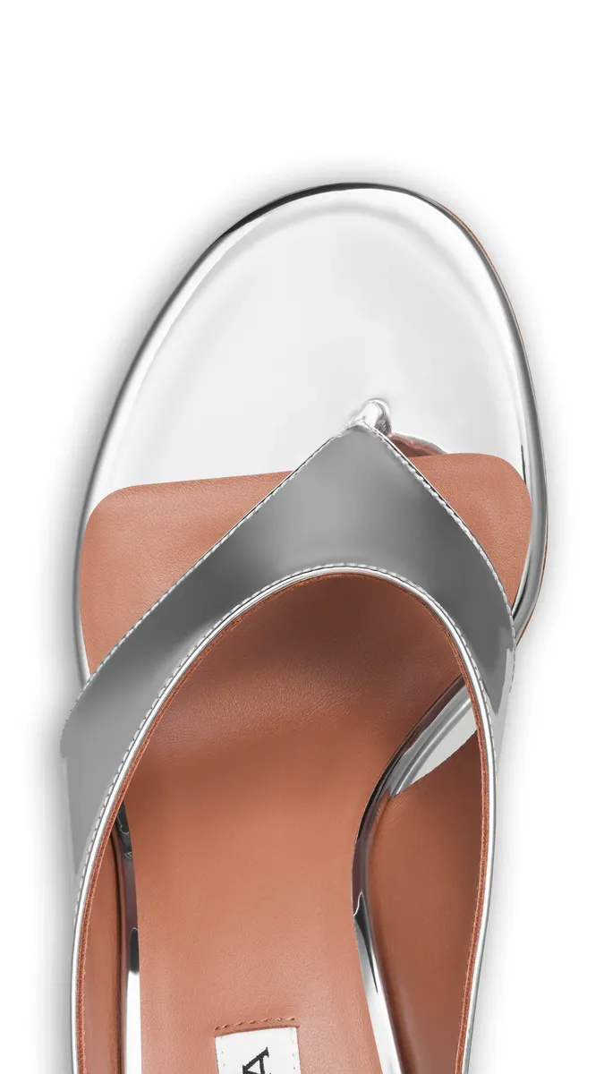 Alaïa Cube Thong Mules In Mirror Fabric | Thumbnail 4 Alaïa Cube Thong Mules In Mirror Fabric | Thumbnail 4