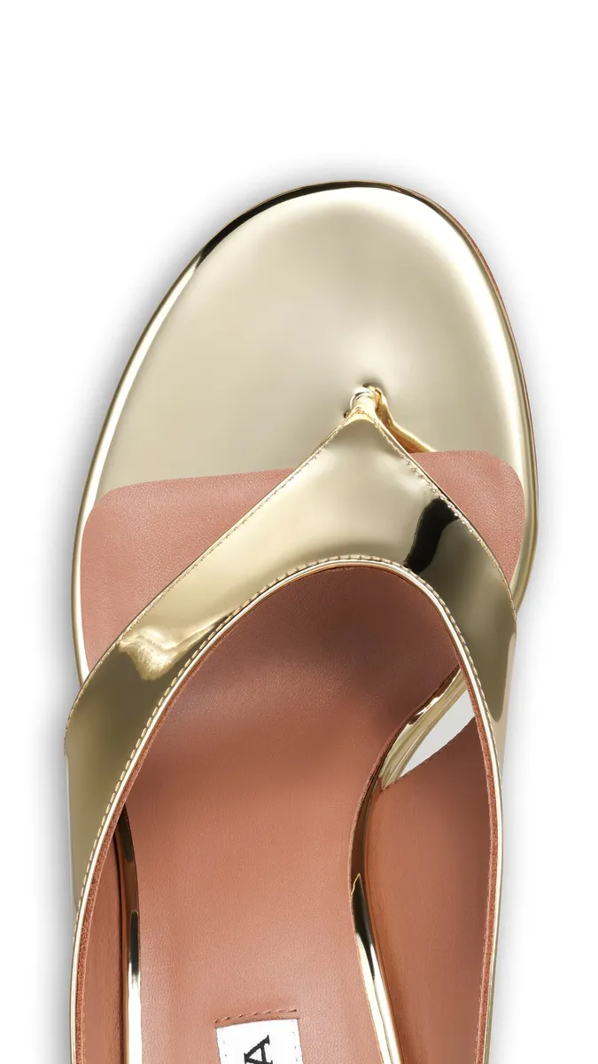 Alaïa Cube Thong Mules In Mirror Fabric | Thumbnail 4