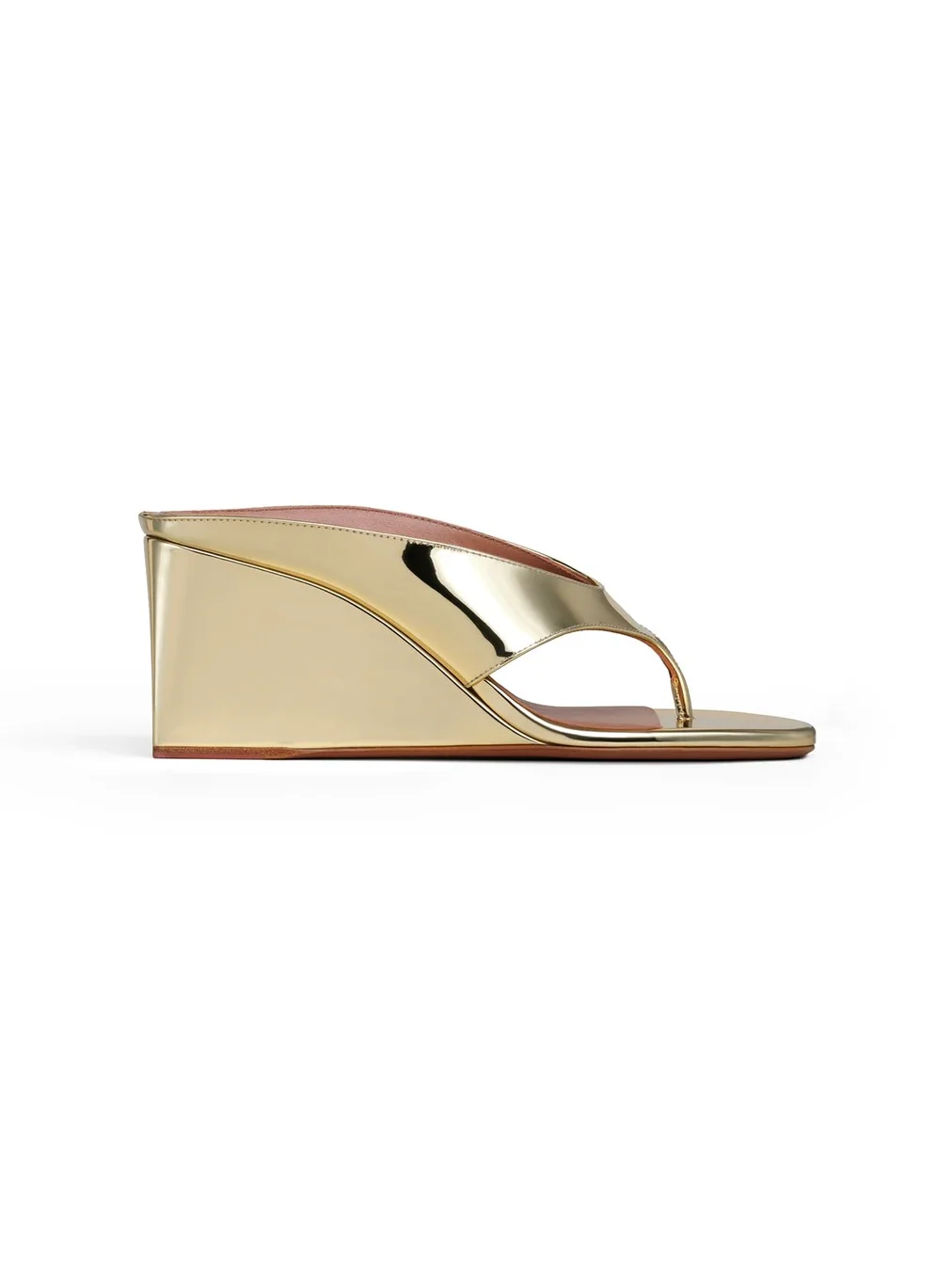 Alaïa Cube Thong Mules In Mirror Fabric
