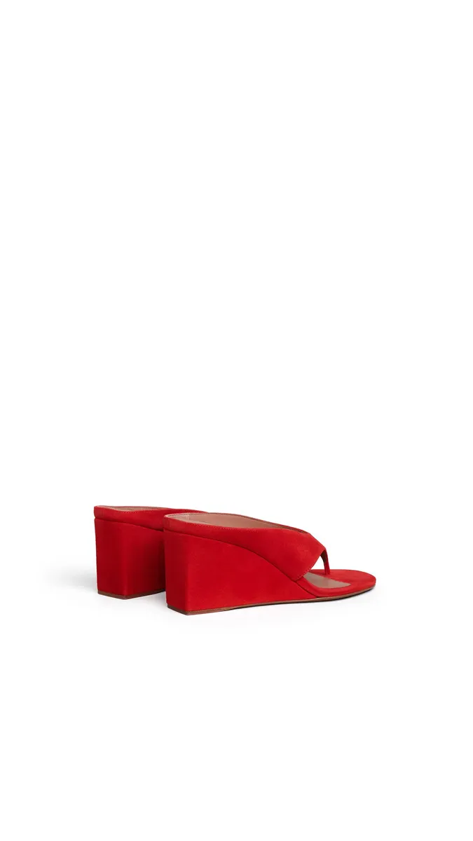 Alaïa Cube Thong Mules In Suede | Thumbnail 3