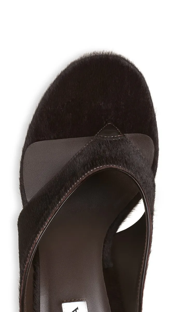 Alaïa Cube Thong Mules In Haircalf | Thumbnail 4 Alaïa Cube Thong Mules In Haircalf | Thumbnail 4