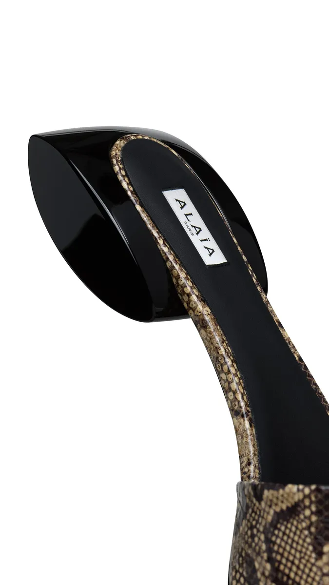 Alaïa Ellipse Mules In Ayers Leather | Thumbnail 3