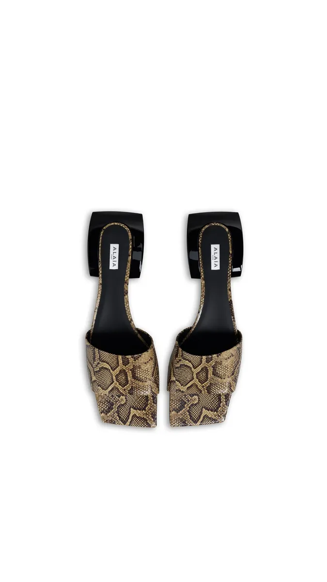 Alaïa Ellipse Mules In Ayers Leather | Thumbnail 4
