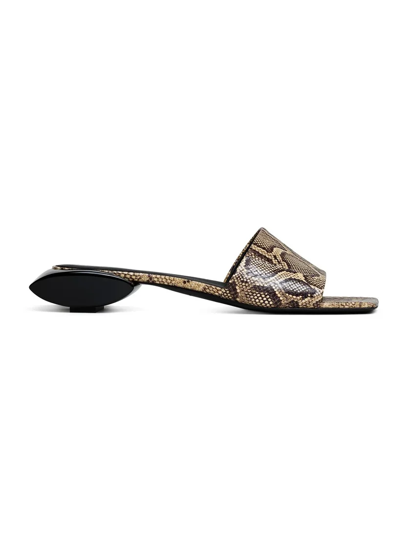 Alaïa Ellipse Mules In Ayers Leather