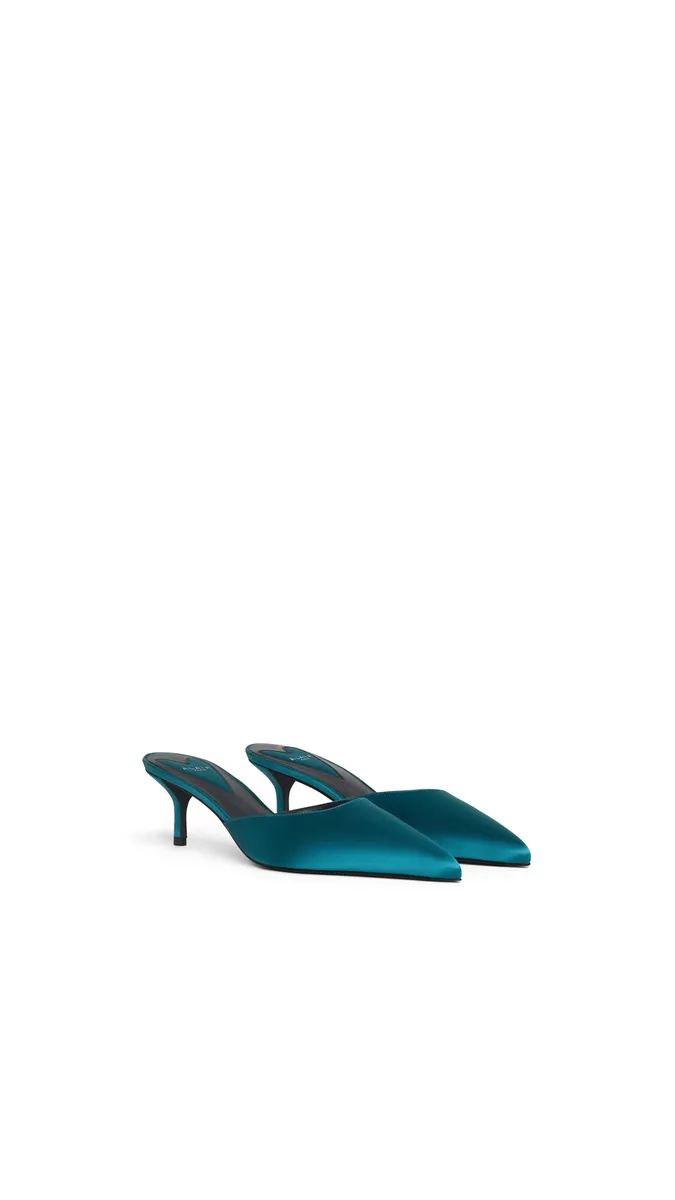 Alaïa Le Coeur Mules In Satin | Thumbnail 2 Alaïa Le Coeur Mules In Satin | Thumbnail 2