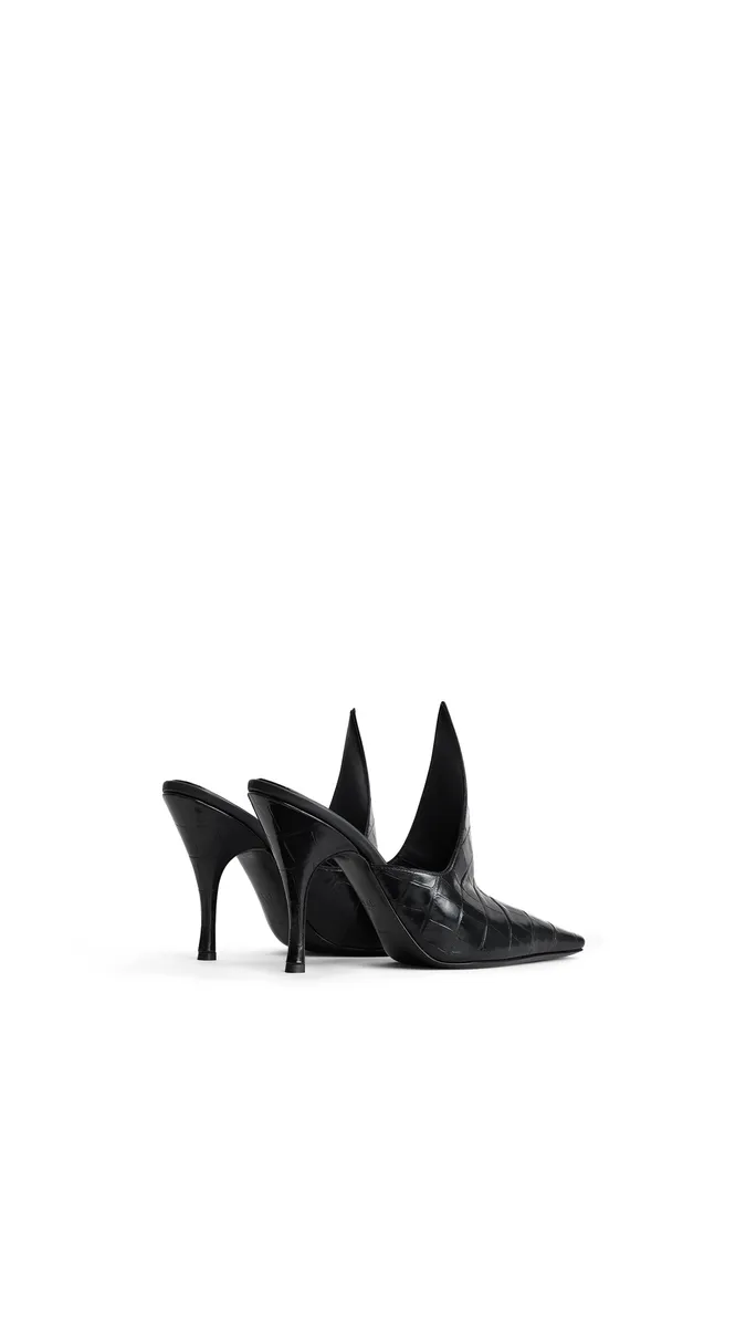 Alaïa Mules In Crocodile Embossed Calfskin | Thumbnail 3