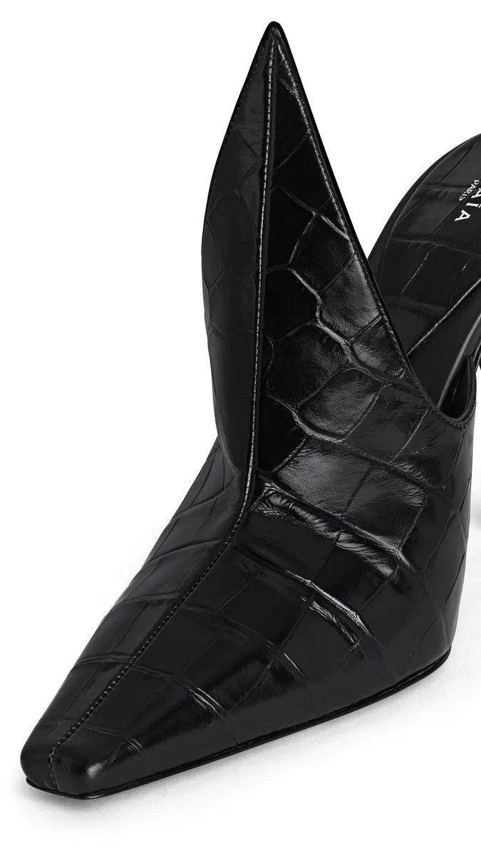 Alaïa Mules In Crocodile Embossed Calfskin | Thumbnail 4