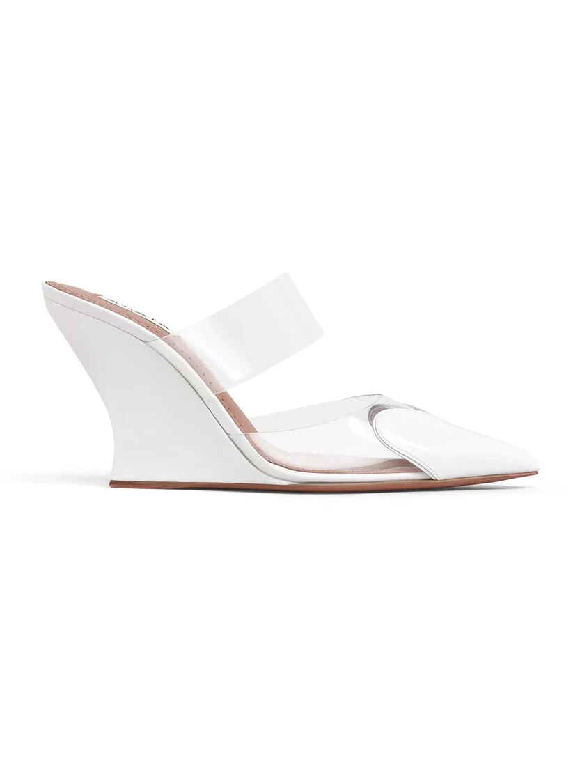 Alaïa Le Coeur Wedge Mules In Patent Leather