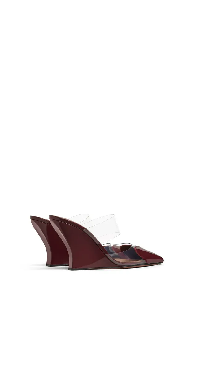 Alaïa Le Coeur Wedge Mules In Patent Leather | Thumbnail 3