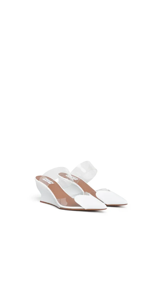 Alaïa Le Coeur Wedge Mules In Patent Leather | Thumbnail 2