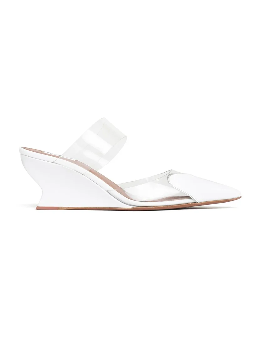 Alaïa Le Coeur Wedge Mules In Patent Leather