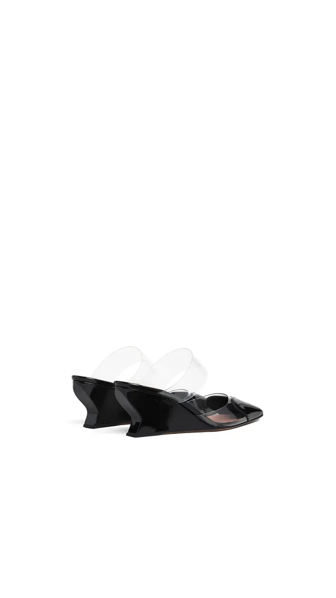 Alaïa Le Coeur Wedge Mules In Patent Leather | Thumbnail 3