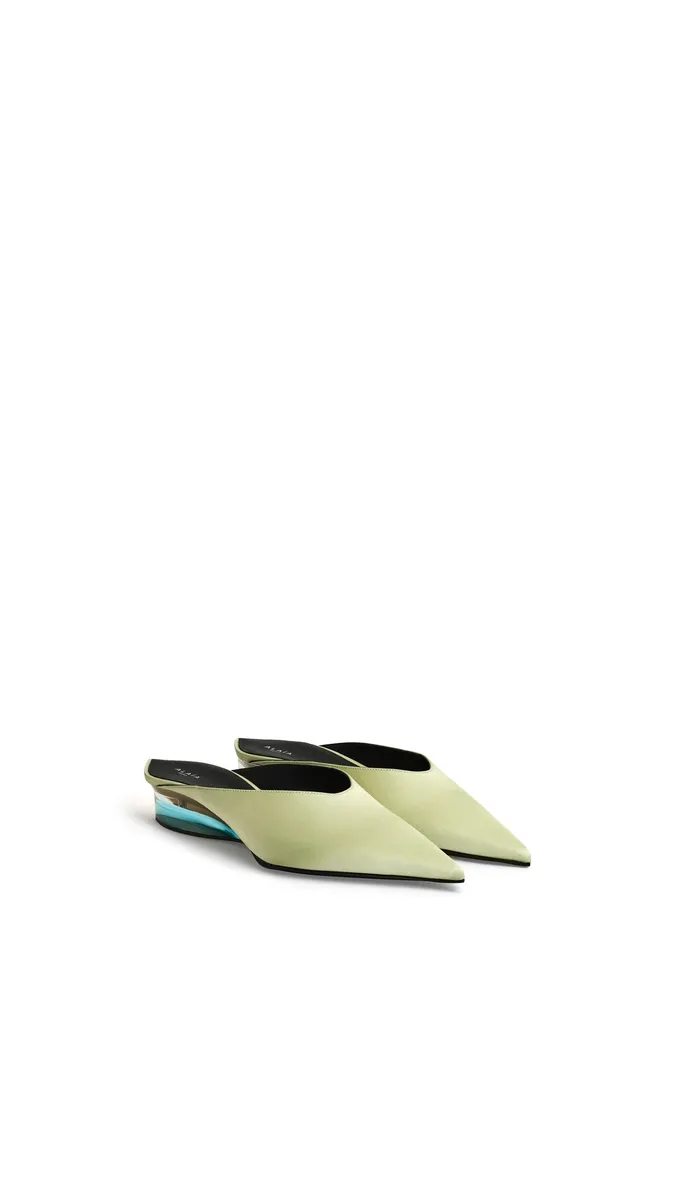 Alaïa Invisible Mules In Satin | Thumbnail 2
