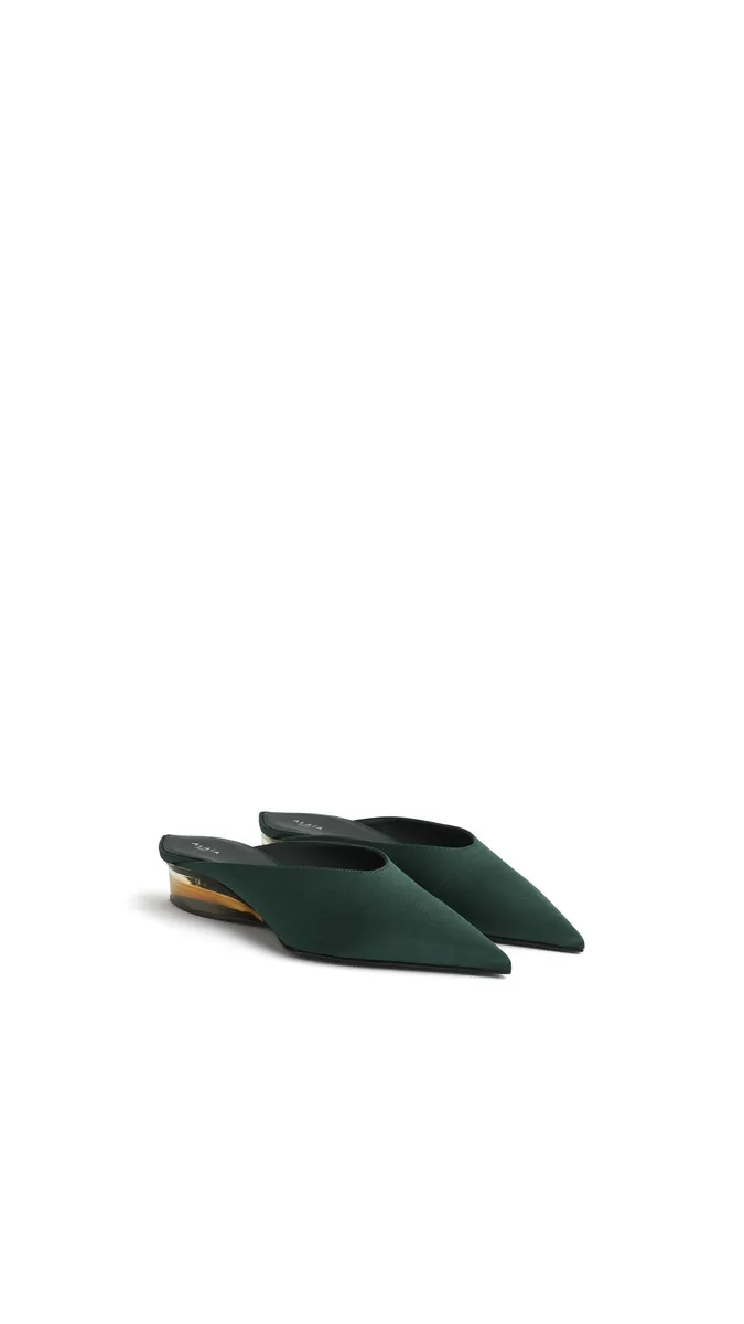 Alaïa Invisible Mules In Satin | Thumbnail 2